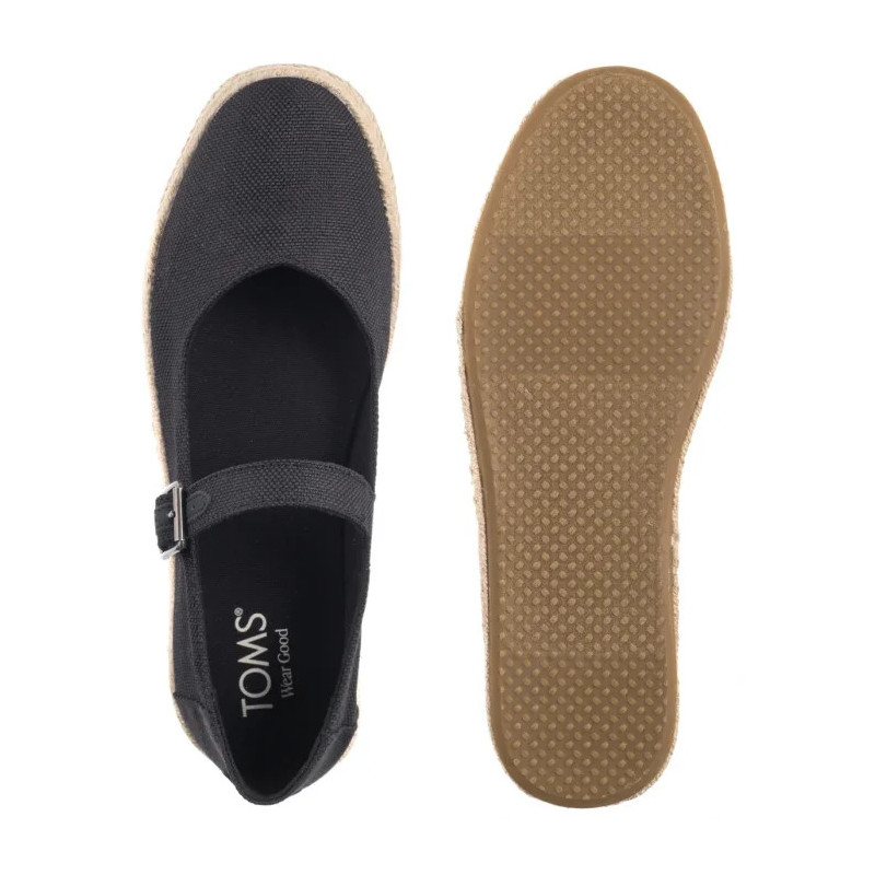 Toms Carolina Mary Jane Black Heavy Canvas 10021878 (TS51-a) kurpes