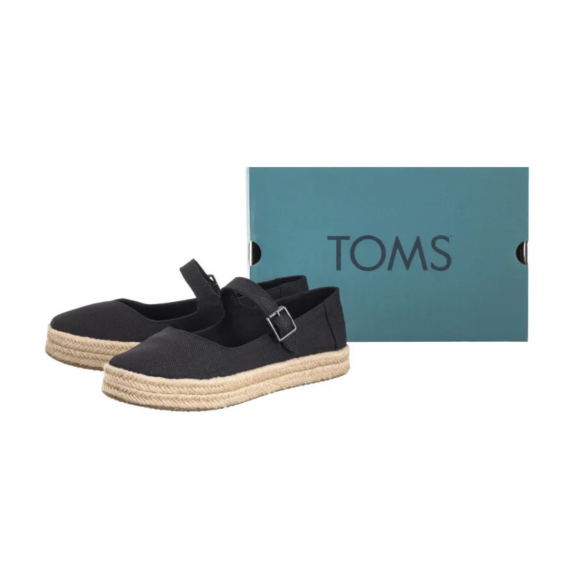 Toms Carolina Mary Jane Black Heavy Canvas 10021878 (TS51-a) kurpes