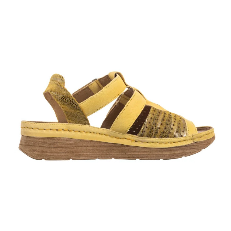 Maciejka Żółte L6847-17/00-1 (MA1352-b) sandals
