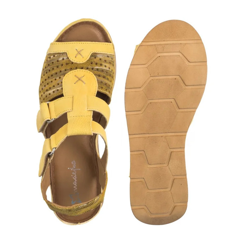 Maciejka Żółte L6847-17/00-1 (MA1352-b) sandals