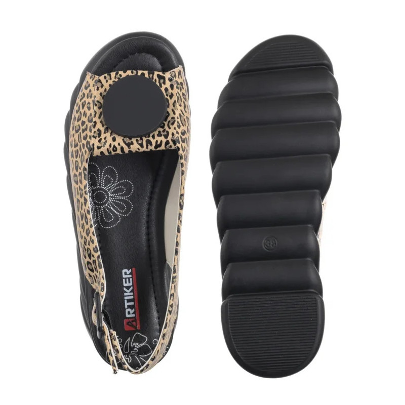 Artiker Beżowe w Panterkę 56C2186 (AR165-a) kurpes