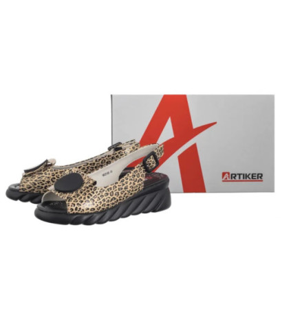 Artiker Beżowe w Panterkę 56C2186 (AR165-a) shoes