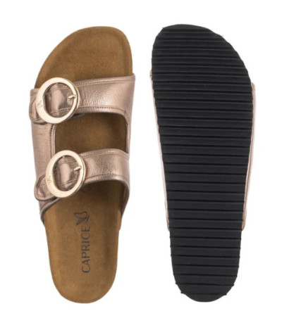 Caprice Złote 9-27403-44 341 Taupe Metallic (CP441-a) Sieviešu apavi/Flip Flops