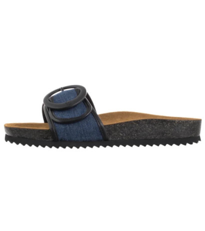 Caprice Granatowe 9-27400-44 891 Jeans/Black  (CP442-a) Sieviešu apavi/Flip Flops