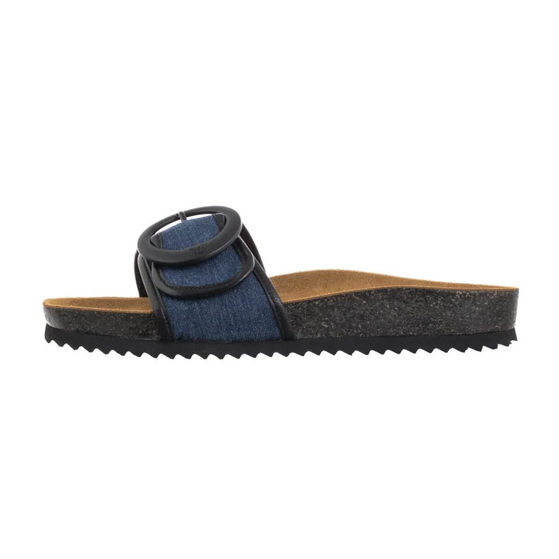 Caprice Granatowe 9-27400-44 891 Jeans/Black  (CP442-a) Women's Shoes/Flip Flops