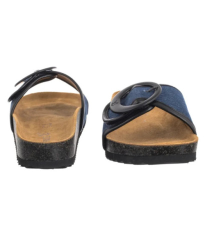 Caprice Granatowe 9-27400-44 891 Jeans/Black  (CP442-a) Women's Shoes/Flip Flops
