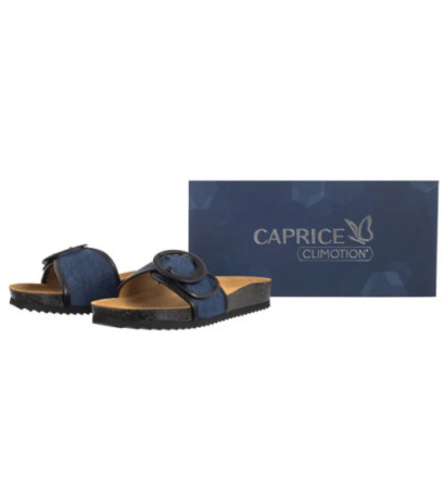 Caprice Granatowe 9-27400-44 891 Jeans/Black  (CP442-a) Sieviešu apavi/Flip Flops