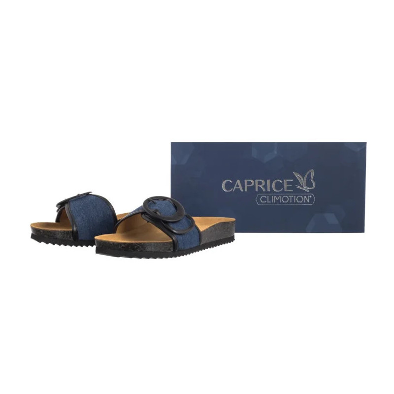 Caprice Granatowe 9-27400-44 891 Jeans/Black  (CP442-a) Sieviešu apavi/Flip Flops