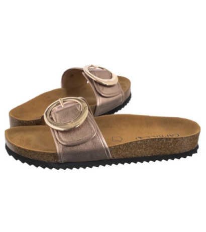 Caprice Złote 9-27401-44 341 Taupe Metallic (CP443-a) Sieviešu apavi/Flip Flops