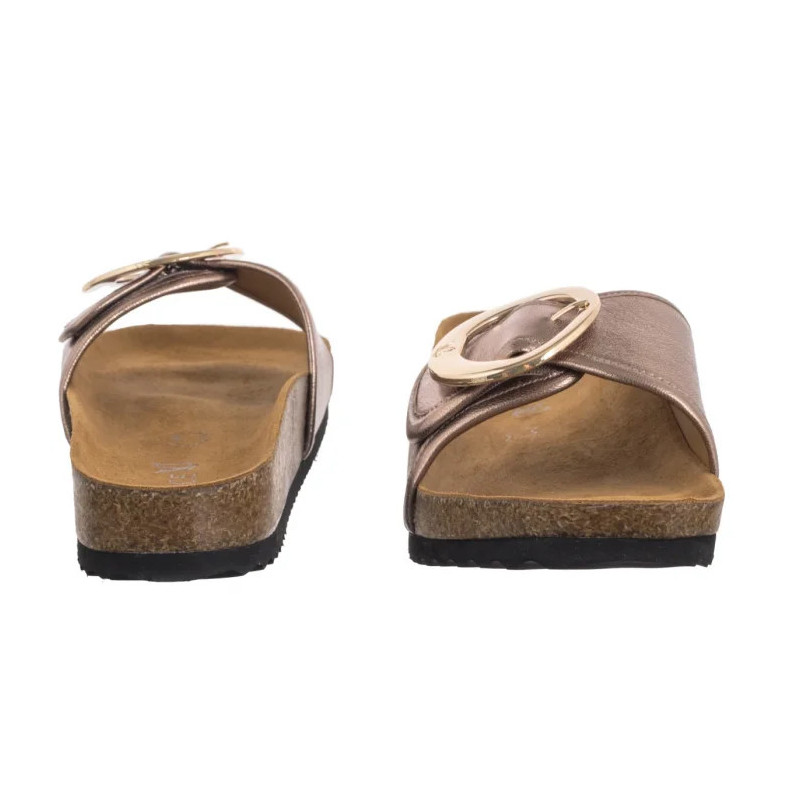 Caprice Złote 9-27401-44 341 Taupe Metallic (CP443-a) Sieviešu apavi/Flip Flops