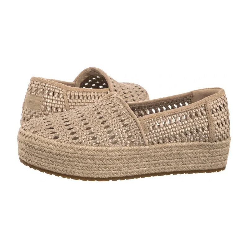 Toms Valencia Champagne Metallic Basket Weave 10021921 (TS52-a) kurpes