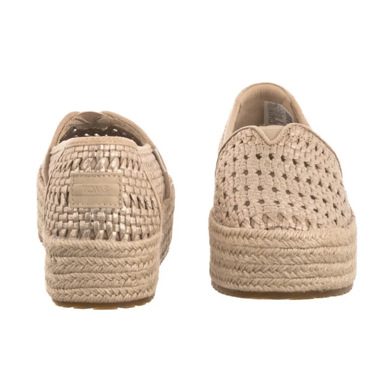 Toms Valencia Champagne Metallic Basket Weave 10021921 (TS52-a) kurpes