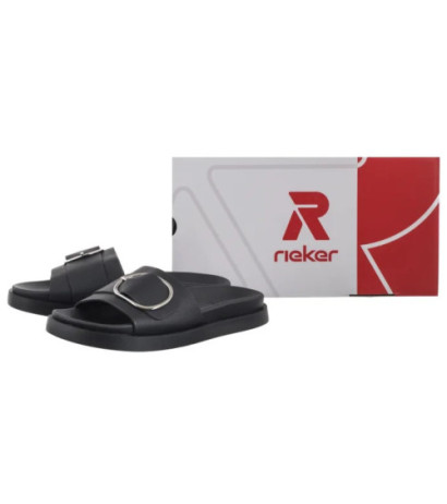 Rieker Czarne W1453-00 Black (RI273-a) Sieviešu apavi/Flip Flops