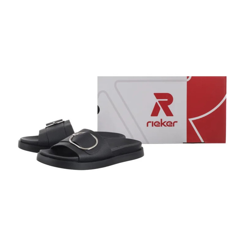 Rieker Czarne W1453-00 Black (RI273-a) Naiste kingad/klappide klapid