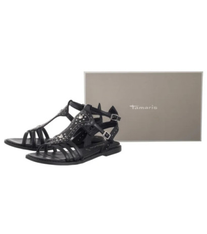 Tamaris Czarne 1-28147-44 001 Black (TM548-a) sandalai