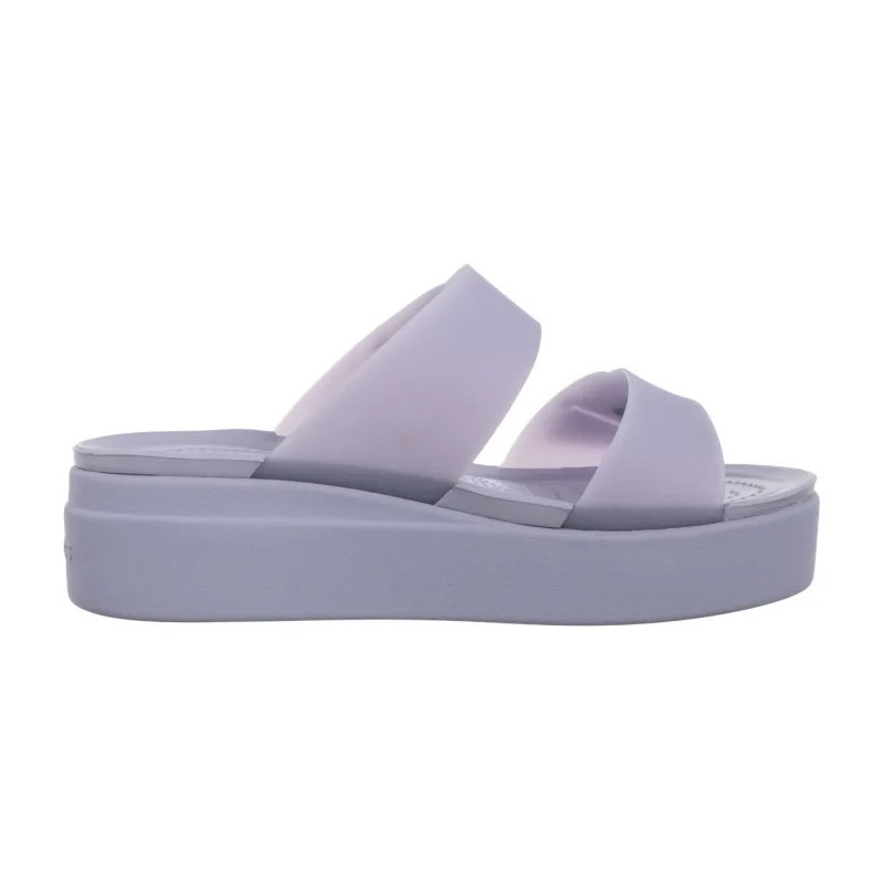 Crocs Brooklyn Buckle Frosted Low Wedge Purple Moon 210980-5BR (CR368-a) bateliai