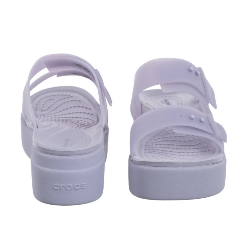 Crocs Brooklyn Buckle Frosted Low Wedge Purple Moon 210980-5BR (CR368-a) shoes
