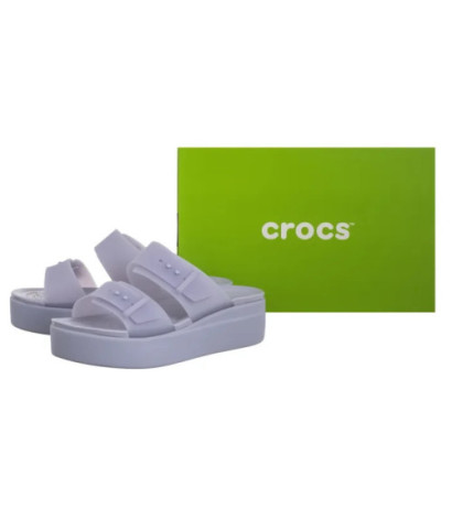 Crocs Brooklyn Buckle Frosted Low Wedge Purple Moon 210980-5BR (CR368-a) kingad