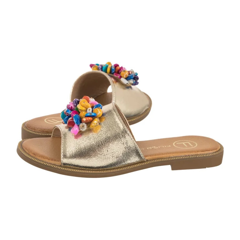 Filippo Złote DK6233/25 GO (FO165-a) Moteriški batai/šlepetės