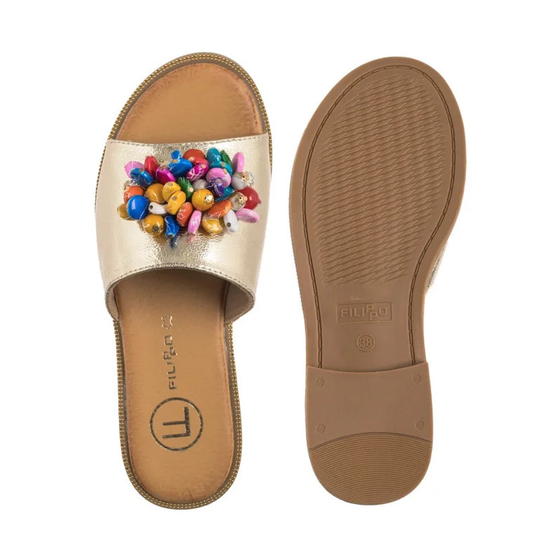 Filippo Złote DK6233/25 GO (FO165-a) Sieviešu apavi/Flip Flops