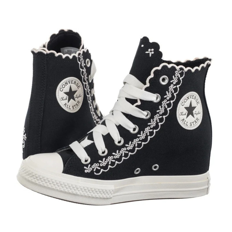 Converse CTAS Wedge Hi Black/Vintage White/Pale Petal A13546C (CO776-a) batai