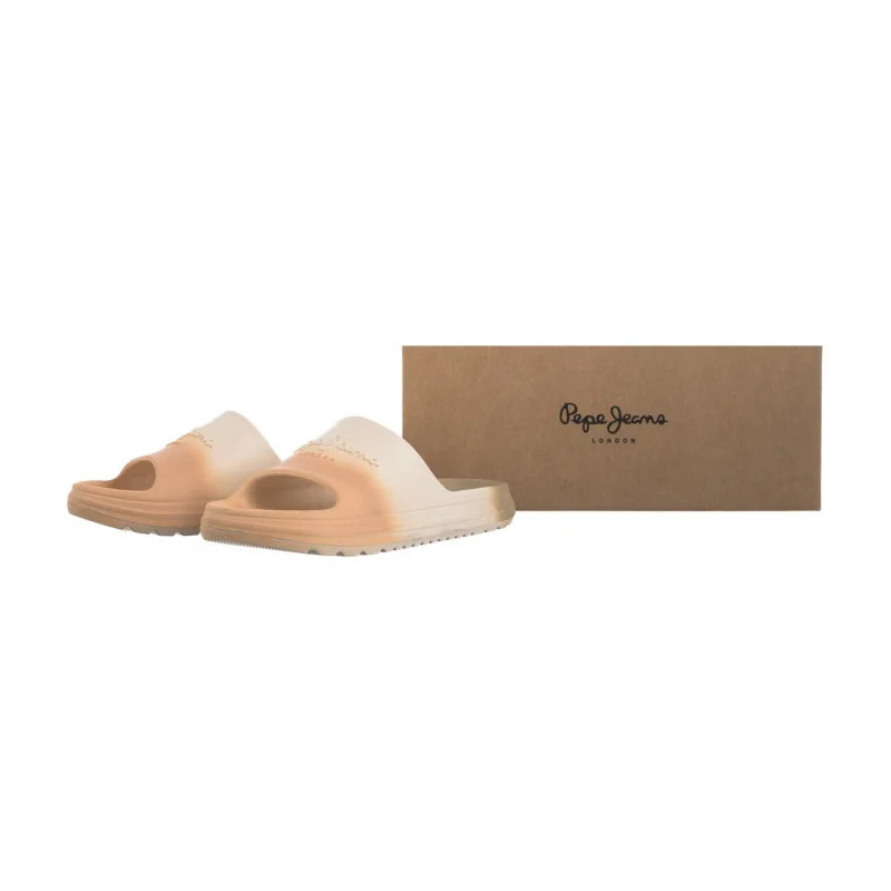 Pepe Jeans Beach Slidecol Light Peach Beige PLS70166 108 (PE45-a) Women's Shoes/Flip Flops