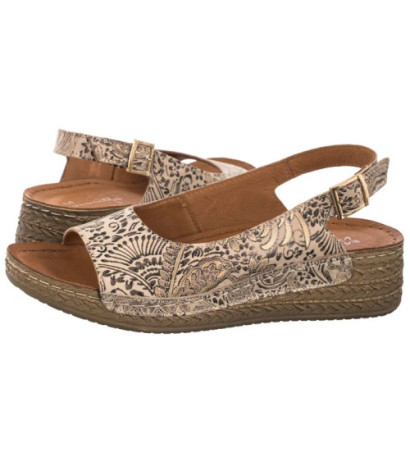 Maciejka Beżowe/Kwiaty L7069-04/00-1 (MA1388-a) shoes
