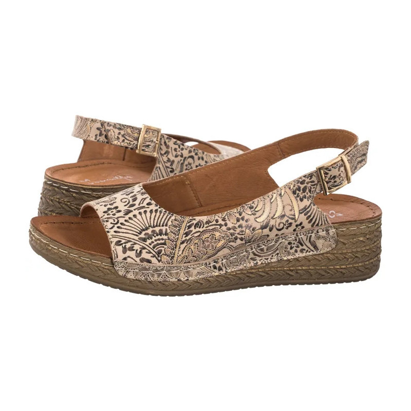 Maciejka Beżowe/Kwiaty L7069-04/00-1 (MA1388-a) shoes