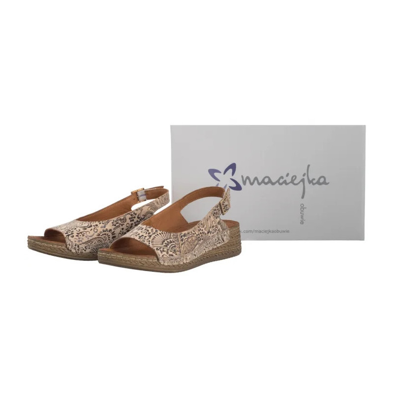 Maciejka Beżowe/Kwiaty L7069-04/00-1 (MA1388-a) kurpes