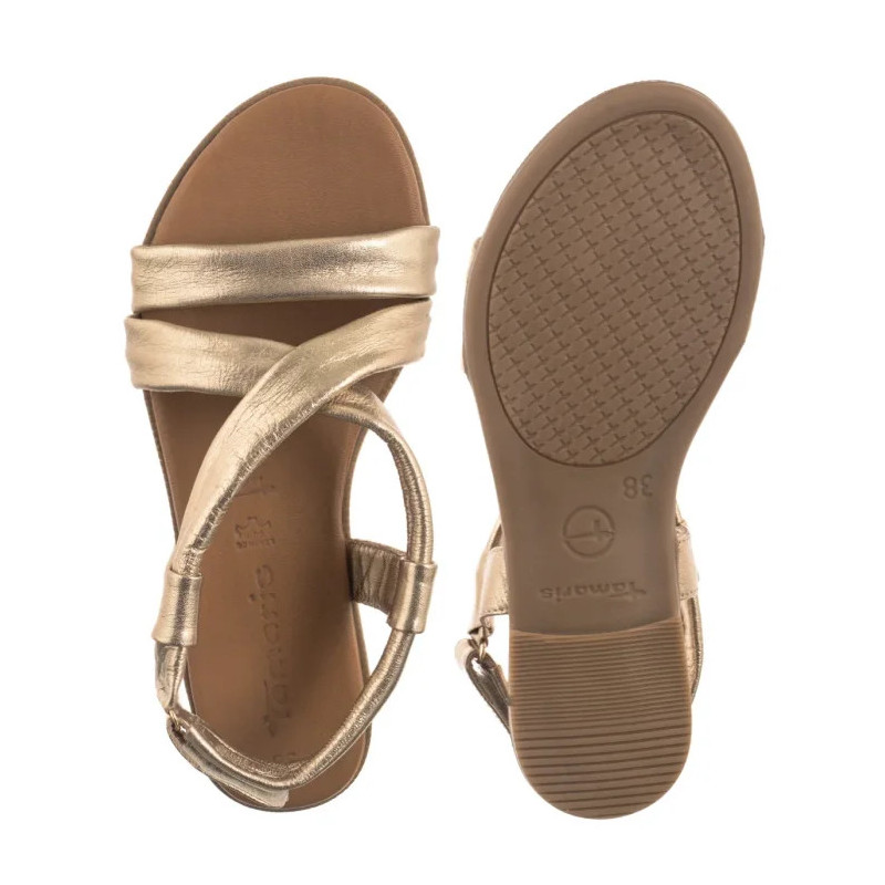 Tamaris Złote 1-28109-44 933 Light Gold (TM549-a) sandalai