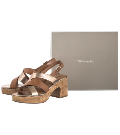 Tamaris Brązowe 1-28312-44 392 Cognac Comb  (TM550-a) bateliai