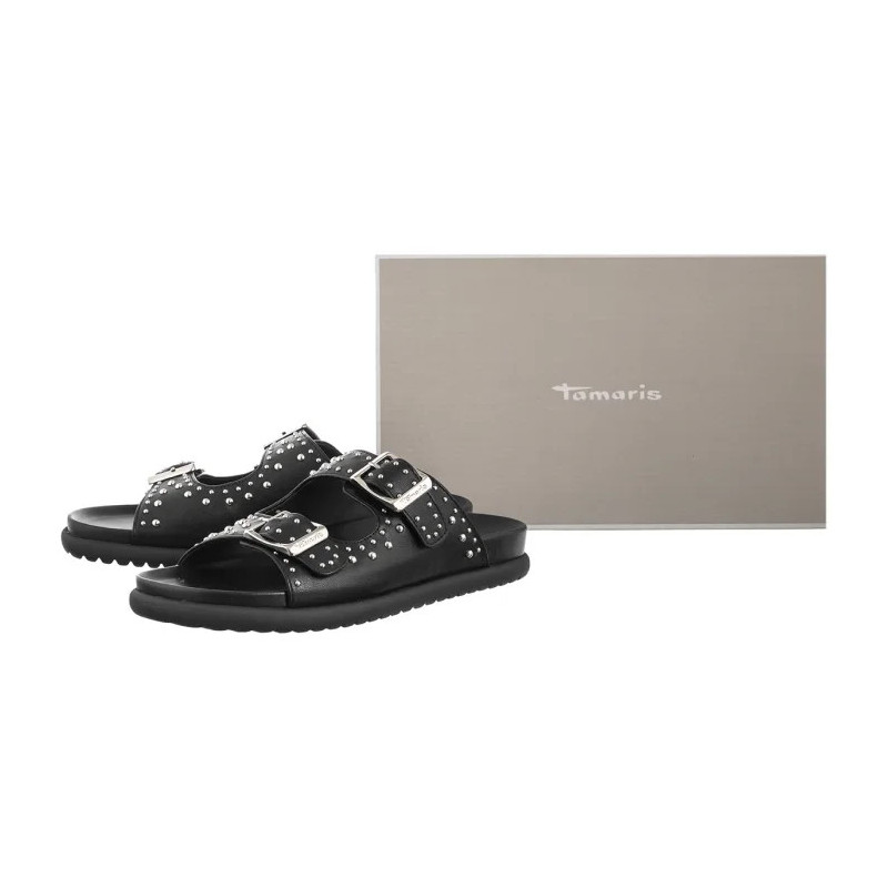 Tamaris Czarne 1-27421-44 001 Black   (TM552-a) Women's Shoes/Flip Flops