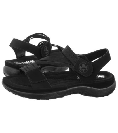 Rieker Czarne 64870-02 Black (RI276-a) sandalai