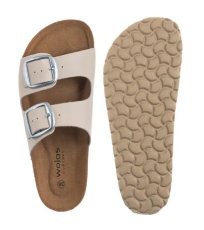Wojas Beżowe 74147-54 (WO297-a) Sieviešu apavi/Flip Flops