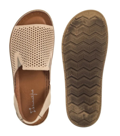 Maciejka Beżowe L7066-04/00-1 (MA1386-b) sandales