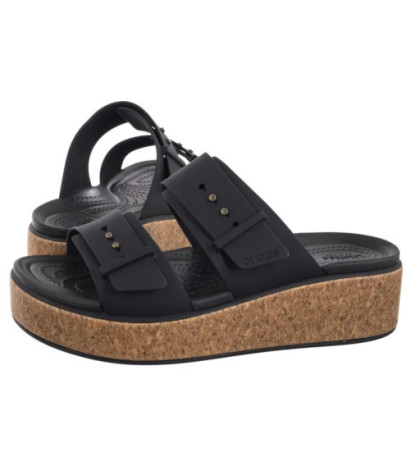 Crocs Brooklyn Cork Buckle Black 211252-001 (CR369-b) kurpes