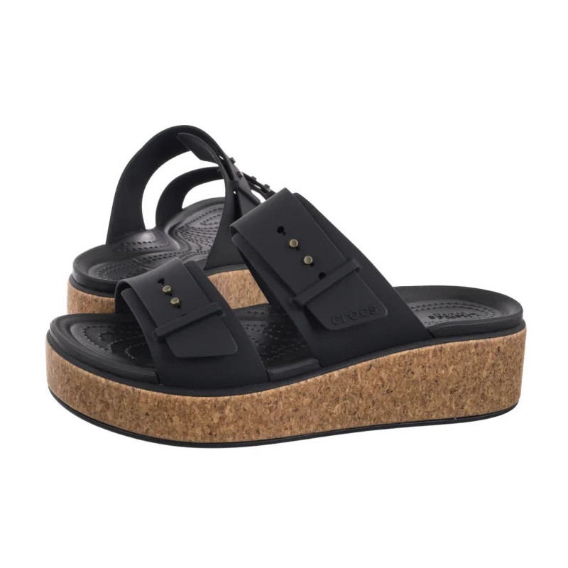 Crocs Brooklyn Cork Buckle Black 211252-001 (CR369-b) shoes