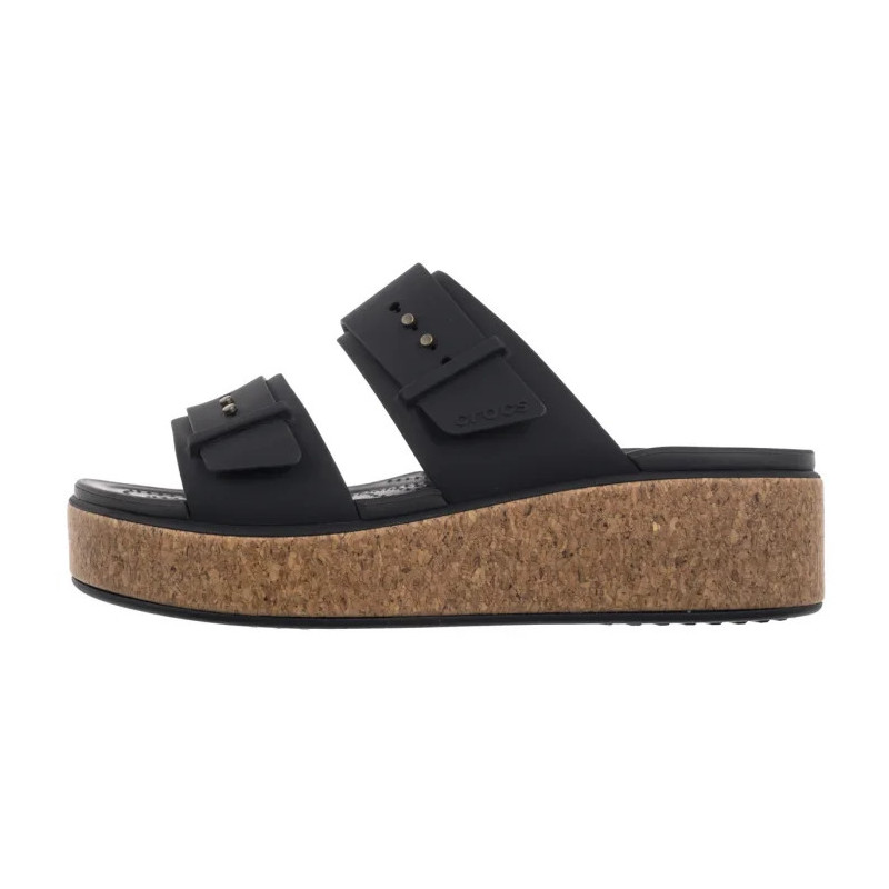 Crocs Brooklyn Cork Buckle Black 211252-001 (CR369-b) batai