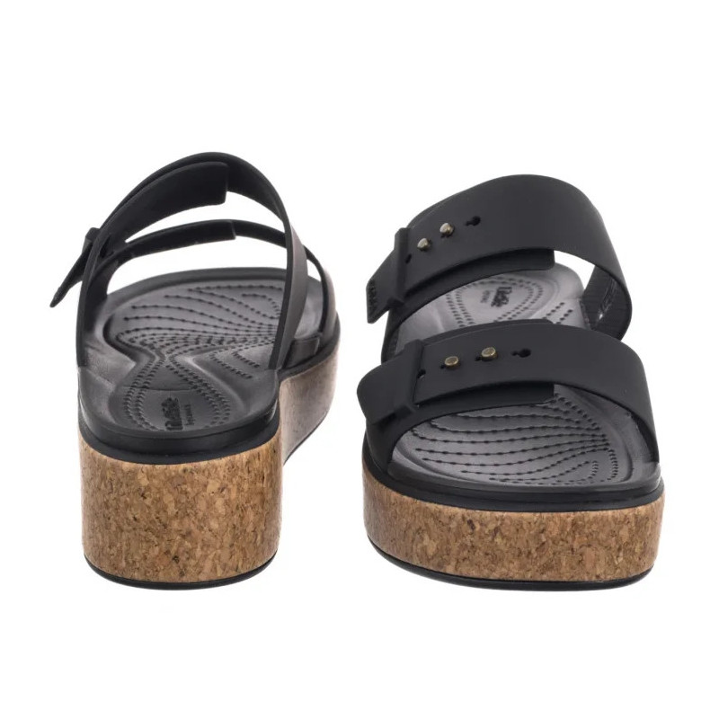 Crocs Brooklyn Cork Buckle Black 211252-001 (CR369-b) batai