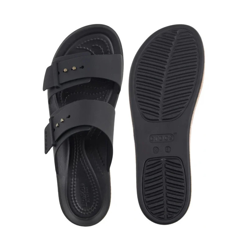 Crocs Brooklyn Cork Buckle Black 211252-001 (CR369-b) batai
