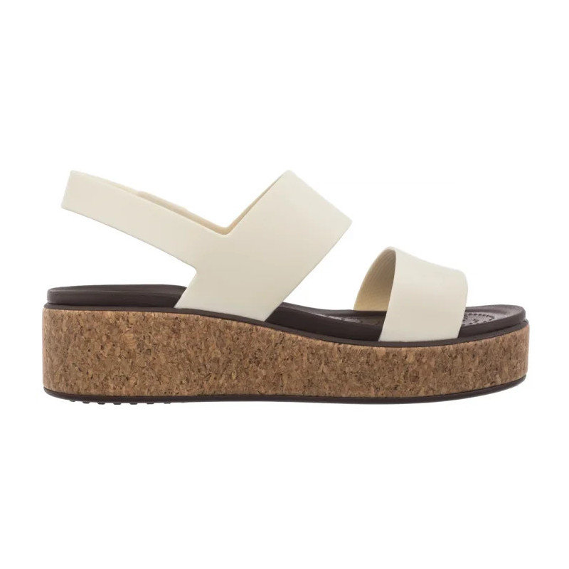 Crocs Brooklyn Cork Low Wedge Chalk 211144-0WV (CR370-b) shoes