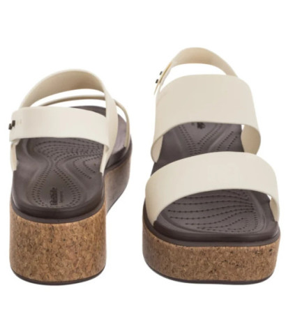 Crocs Brooklyn Cork Low Wedge Chalk 211144-0WV (CR370-b) shoes