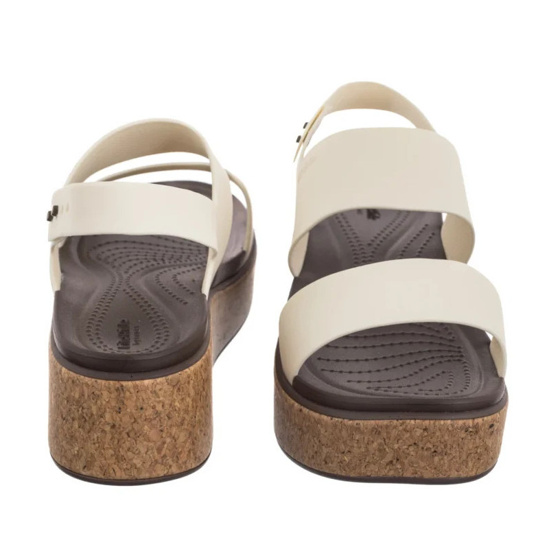 Crocs Brooklyn Cork Low Wedge Chalk 211144-0WV (CR370-b) bateliai