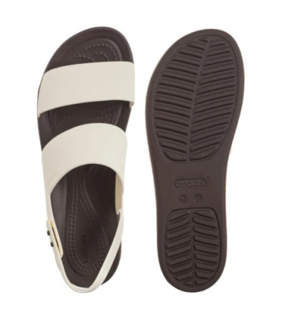 Crocs Brooklyn Cork Low Wedge Chalk 211144-0WV (CR370-b) bateliai