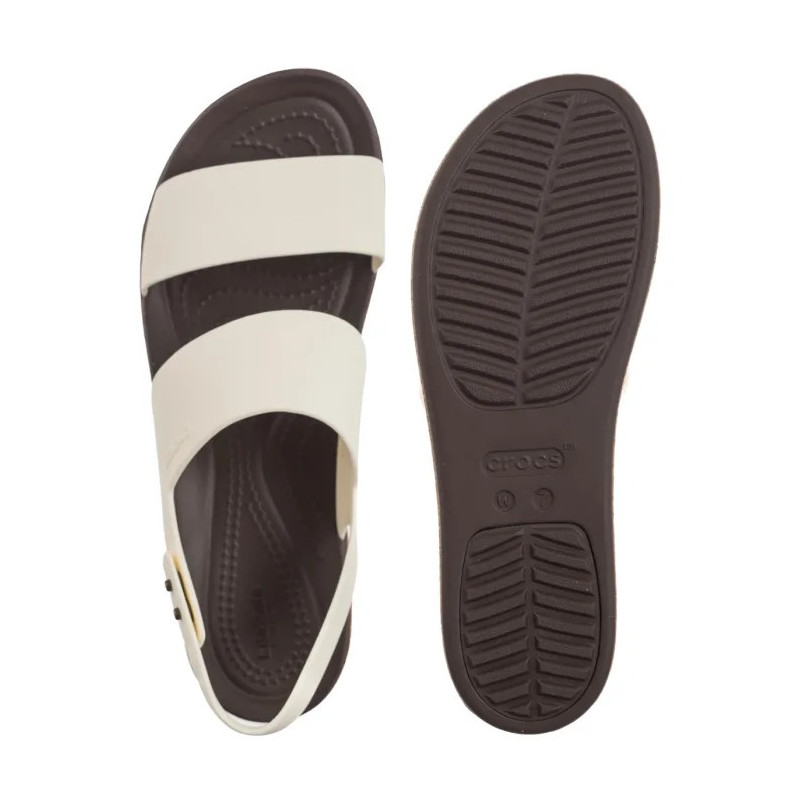 Crocs Brooklyn Cork Low Wedge Chalk 211144-0WV (CR370-b) shoes