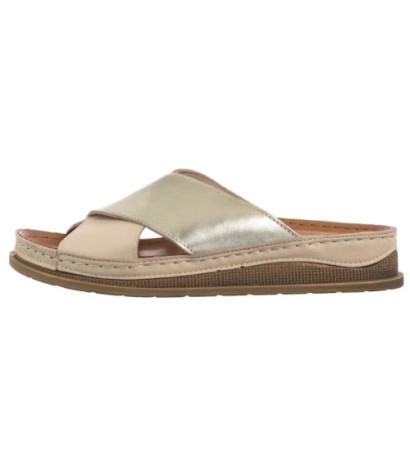 Maciejka Beżowe/Złote L4986-37/00-0 (MA1395-a) Sieviešu apavi/Flip Flops