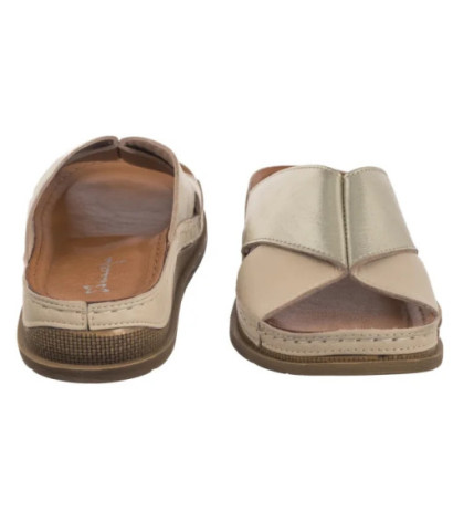 Maciejka Beżowe/Złote L4986-37/00-0 (MA1395-a) Women's Shoes/Flip Flops