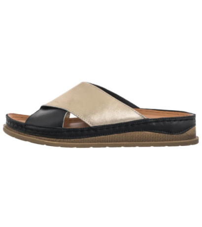 Maciejka Czarne/Złote L4986-25/00-0 (MA1395-b) Women's Shoes/Flip Flops