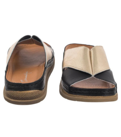 Maciejka Czarne/Złote L4986-25/00-0 (MA1395-b) Sieviešu apavi/Flip Flops