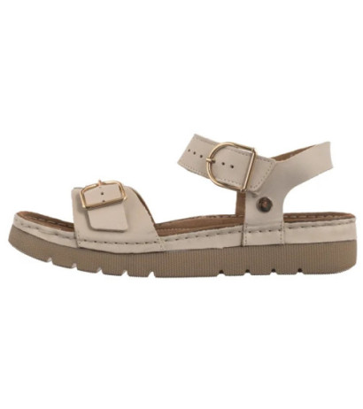 Ryłko Kremowe T1G41_V_ _B88 (RY1065-a) sandalai